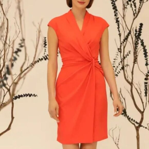 BRAND NEW STUDIO ONE WRAP FRONT SHEATH DRESS - Picture 1 of 14